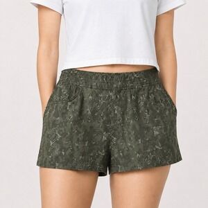 Prana Shorts 14 Green Camo 3" Inseam Stretch Pockets Outdoor Quick Dry Hiking